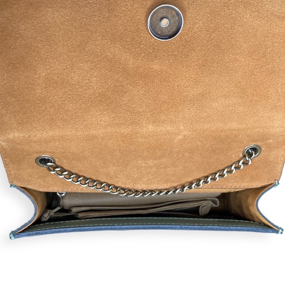 Patricia Nash Giada Chain Bag Filigree Sage Green Leather Shoulder Crossbody - Picture 13 of 16